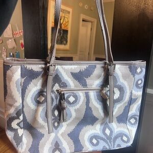 Stylish Gray Patterned Spartina 449 Tote Bag